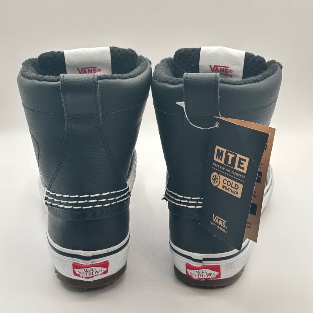 Vans Standard Mid MTE Snow Waterproof Boots Black White Men’s Size 8 Women 9 New - Picture 4 of 8